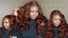 24" Reddish Brown Body Wave 7x5 Bye Bye Knots Lace Wig