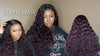 24" Plum Ombre Water Wave 13x4 Lace Wig