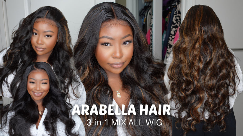 4 in 1 Mix All Wig Set ( 2 front pieced and 2 back pieces that can be zipped to create for different wig looks)