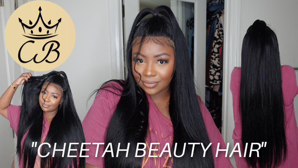 26" Jet Black Silky Straight 13x6 180% Lace Wig