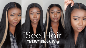 24 inches Silky Straight ISEE Block Wig (1 Base + 2Replace Tops)