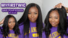 16'' Kinky Straight Side Part 13x6 Invisible Lace Front Wig